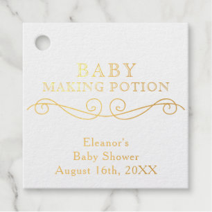 Baby Shower Gold Foil Baby Maaking Träne Geschenkanhänger