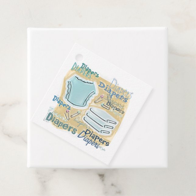 Baby Shower Graphics Geschenkanhänger (Beispiel)