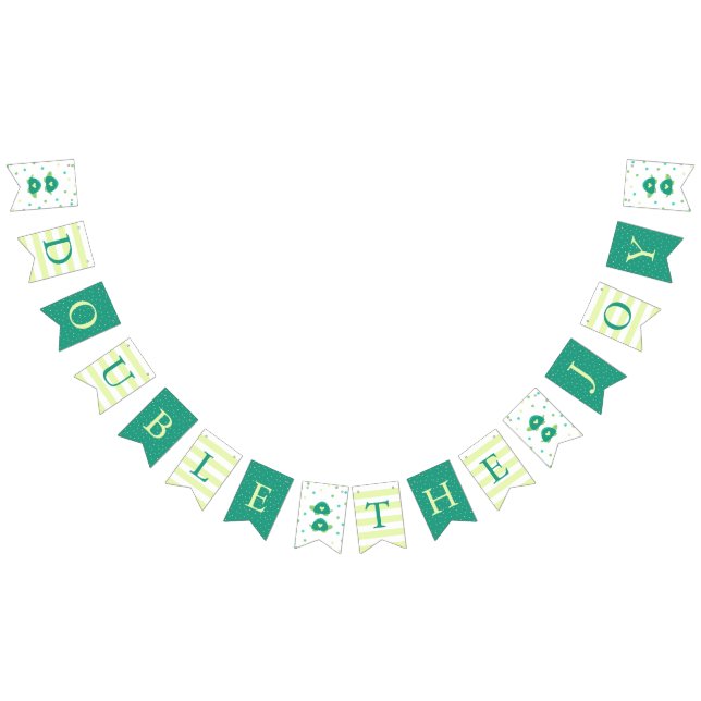 Baby Shower Green Twin Turtles verdoppeln die Freu Wimpelkette (Alle)