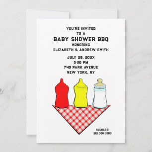 Baby Shower GRILLEN Einladung