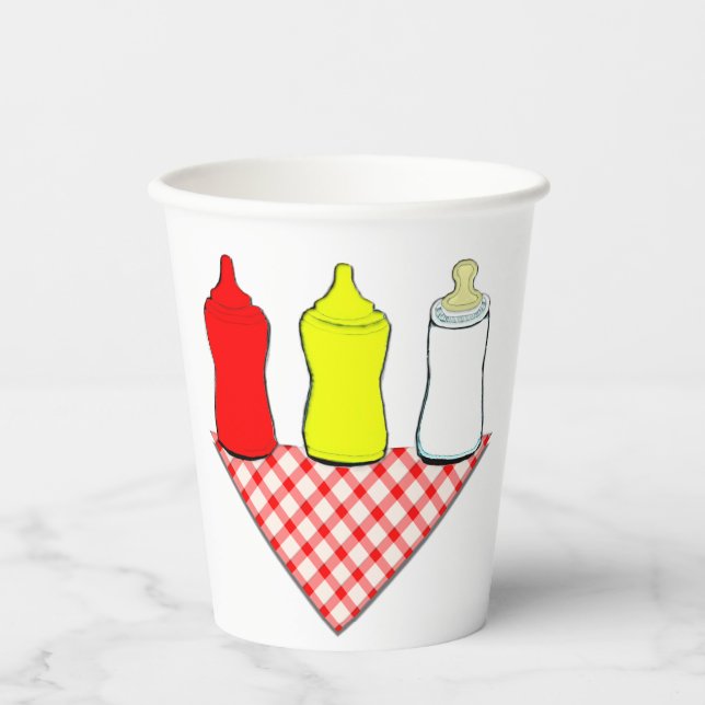 Baby Shower GRILLEN Pappbecher (Vorderseite)