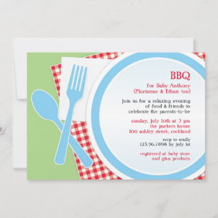 Baby Shower GRILLEN Party Einladung