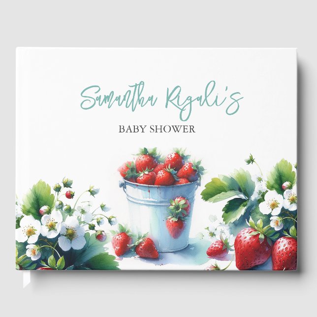 Baby Shower Guest Book Berry Sweet Gästebuch (Vorderseite)