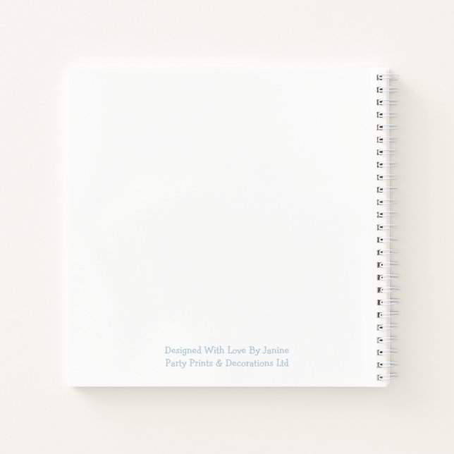 Baby Shower Guest Book Teddy Bear Theme Notizbuch (Rückseite)
