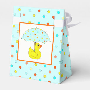 Baby-Shower-Gummiente mit Regenschirm Geschenkschachtel