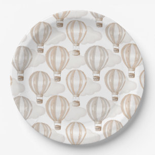 Baby-Shower-Heißluftballons Geschlechtsneutral Pappteller