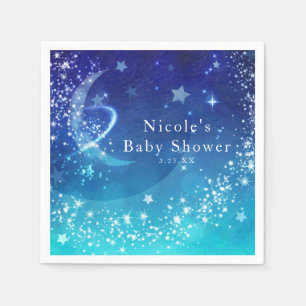 Baby Shower Himmel Mond Glanz Himmel Benutzerdefin Serviette