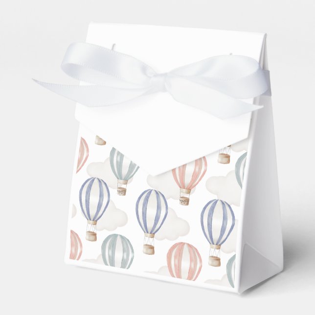 Baby Shower Hot Air Balloons Gender Neutral Geschenkschachtel (Vorderseite)