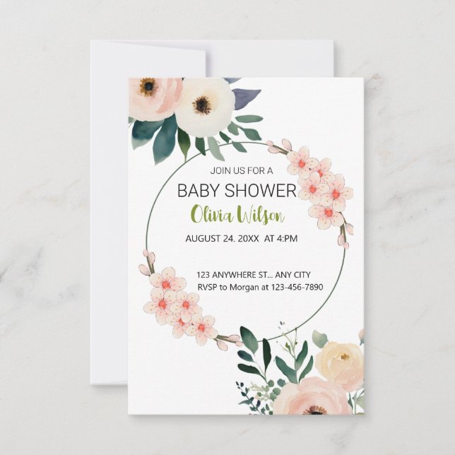 BABY SHOWER INVITATION (Vorderseite)