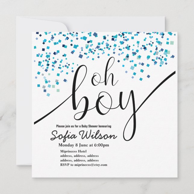 baby shower, invitation (Devant)