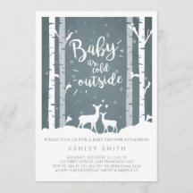 Baby shower invitation Baby il fait froid dehors C