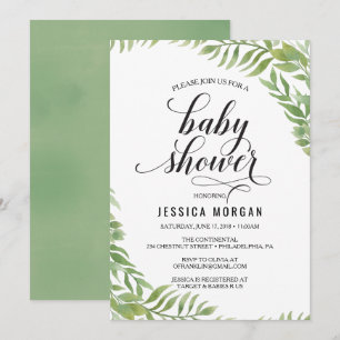 Baby shower Invitation Baby shower vert