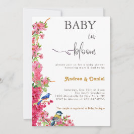 Baby shower Invitation Bébé En Fleur Printemps Été