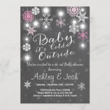 Baby shower invitation bébé il fait froid dehors F