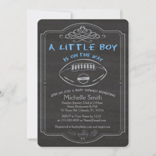 Baby shower Invitation Card Football.