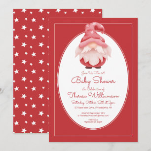 Baby shower Invitation de Baby shower Red Star G