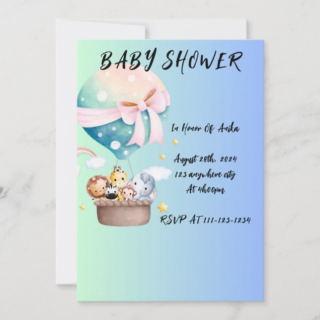 BABY SHOWER INVITATION EINLADUNG (Vorderseite)