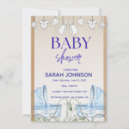 Baby Shower Invitation | Elegant Floral Einladung