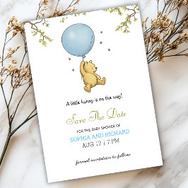 Baby shower invitation featuring a cute bear  einladung