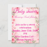 Baby shower invitation for girl  magneteinladung<br><div class="desc">Celebrate the arrival of your baby girl with this stunning and elegant baby shower invitation, featuring soft pink floral designs that radiate charm, sophistication, and a welcoming atmosphere. Perfect for honoring the mother-to-be, this customizable invitation includes space for all essential details: guest of honor, date, time, location, RSVP information, and...</div>