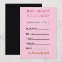 Baby Shower Invitation Gender Reveal | Modern