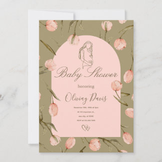 Baby Shower Invitation in Calming Nature Colors 