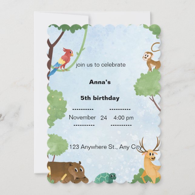 BABY SHOWER INVITATION KARTE (Vorderseite)