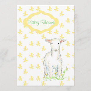 Baby shower Invitation Lampe de ferme dessin anima