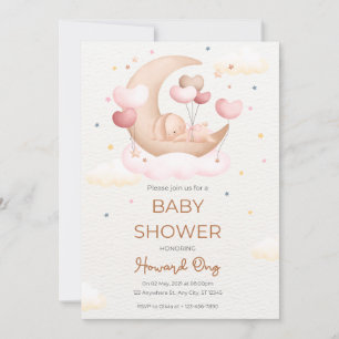 baby shower invitation lapin mignon