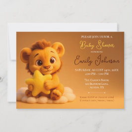 Baby Shower Invitation – Little Lion & Star