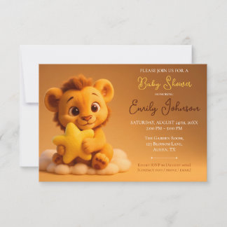Baby Shower Invitation – Little Lion & Star Save The Date