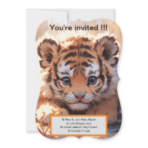 Baby shower invitation mignonne