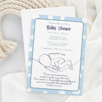 Baby shower Invitation Nuages Ciel Bleu Bible Vers