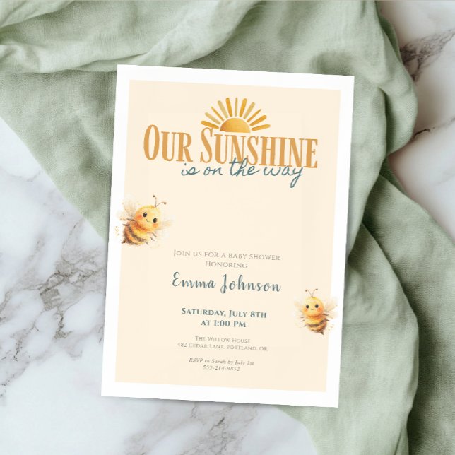 Baby Shower Invitation Our Sunshine (Von Creator hochgeladen)