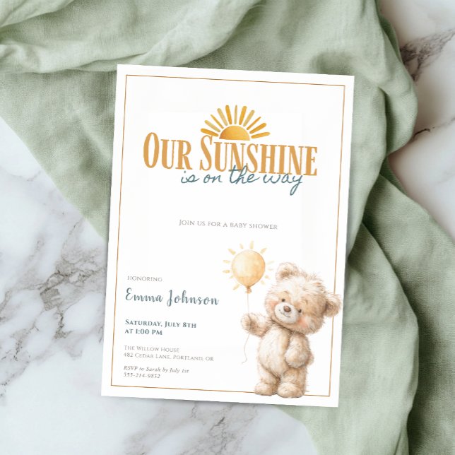 Baby Shower Invitation Our Sunshine (Von Creator hochgeladen)