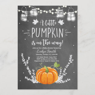 Baby shower invitation Petit Citrouille Chalk Auto