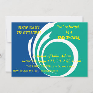 Baby Shower Invitation with Flag Ottawa, Kanada Einladung