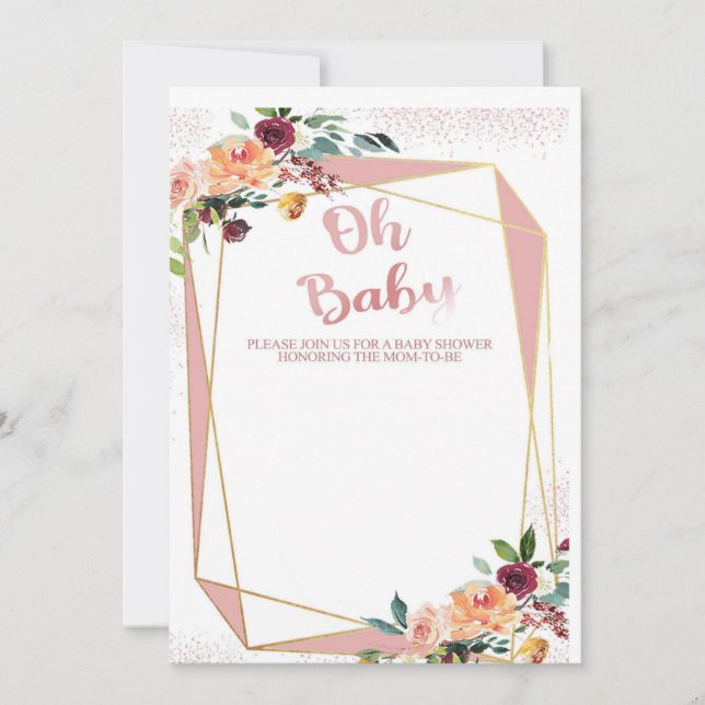 Baby Shower Invitations Carte Pour Garçon & Fille (Devant)