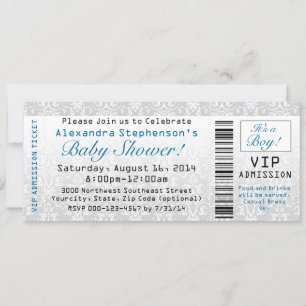 Baby shower Invitations de billets, Garçon