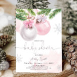 Baby Shower Invite Winter Christmas Pink Girl Einladung<br><div class="desc">♥ A cute and fun baby shower invite for a little baby on the way! ★ Easily PERSONALIZE this design with your details! ★ If you need coordinating MATCHING ITEMS, please check our matching collection or shop. Do you have any questions about our designs or if you can't find what...</div>