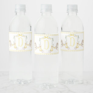 Baby shower jaune Bouteille Étiquettes 