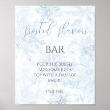 Baby Shower Junge Blau Schneeblatt Mom-osa Bar