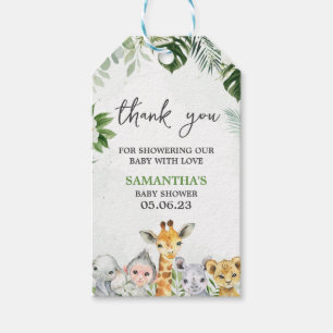 Baby shower Jungle Favoriser les étiquettes