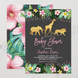 Baby shower Jungle Invitation Baby shower tropical