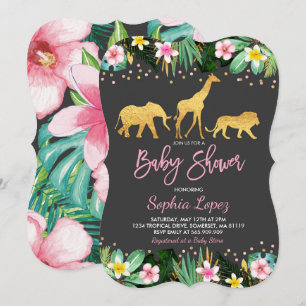 Baby shower Jungle Invitation Baby shower tropical