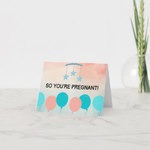 Baby Shower Karte, Gratulation, Schwangerschaftska Karte