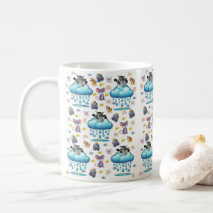 Baby-Shower-Katze-Hund-Mäuse-Regenbogen-Fisch-Tass Kaffeetasse
