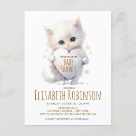 Baby shower Kitten Invitation personnalisée