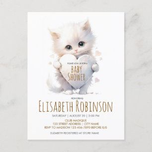 Baby shower Kitten Invitation personnalisée