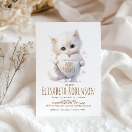 Baby shower Kitten Invitation personnalisée